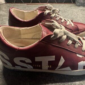 Red/Maroon Golden Goose Superstar Sneakers (Size EU 39)